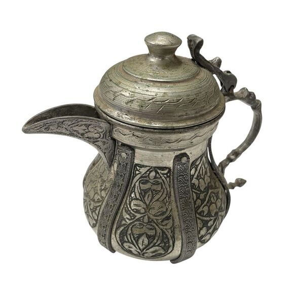 Antique Turkish Copper Milk Pitcher Tea Pot - Picture 4 of 7